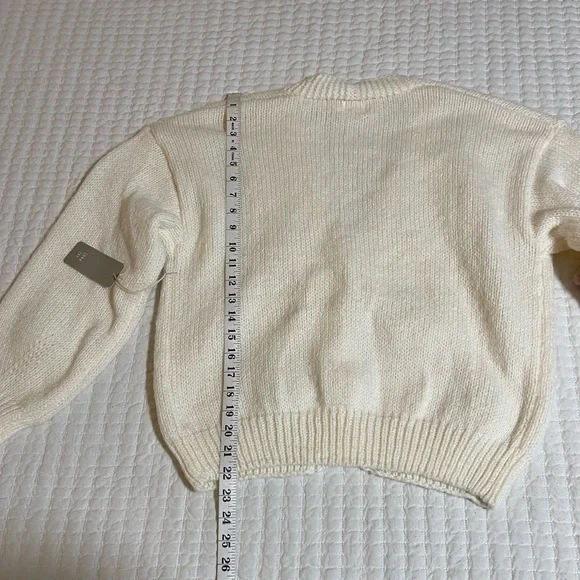 NWT Floral Embroidered Cardigan | Cream and Purple - Picture 11 of 12